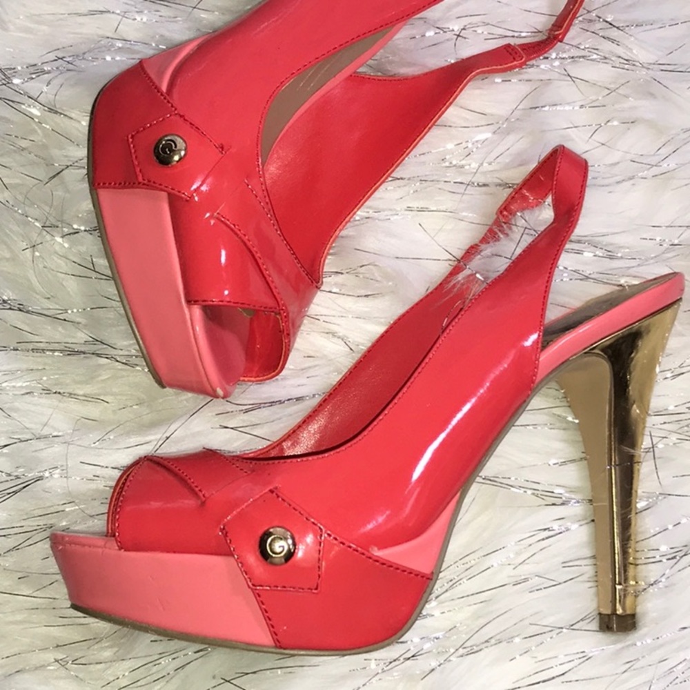 Coral patten slingbacks 💋